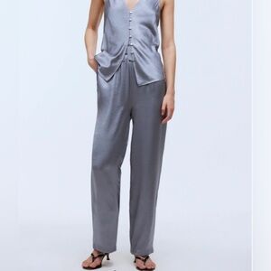 Madewell Satin Gray Pants